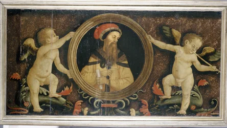 Miesmuotokuva putilla, n. 1510-15 (tempera männyllä)